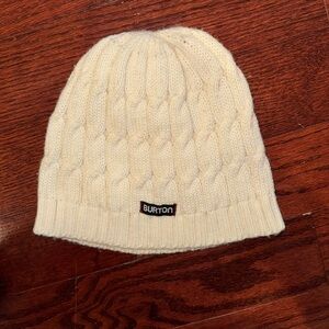 Burton Off-White Cable Knit Beanie